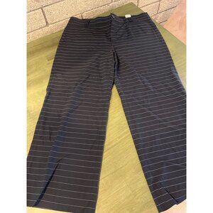Banana Republic Logan Crop Striped Wide-Leg Pants Size 12 Black & White